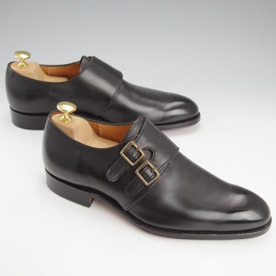 ★(英)グレンソン 5.5F【貴重★footmaster/フットマスター】ダブルモンク/カーフ/黒/メンズ/GRENSON★i690