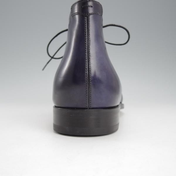 未使用★(スペイン製)マグナーニ・セレクション SIZE 43【定価￥90,720-★シャドウステッチ仕様/チャッカブーツ】紺/MAGNANNI★i692