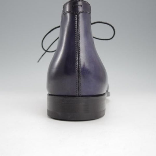 未使用★(スペイン製)マグナーニ・セレクション SIZE 43【定価￥90,720-★シャドウステッチ仕様/チャッカブーツ】紺/MAGNANNI★i692