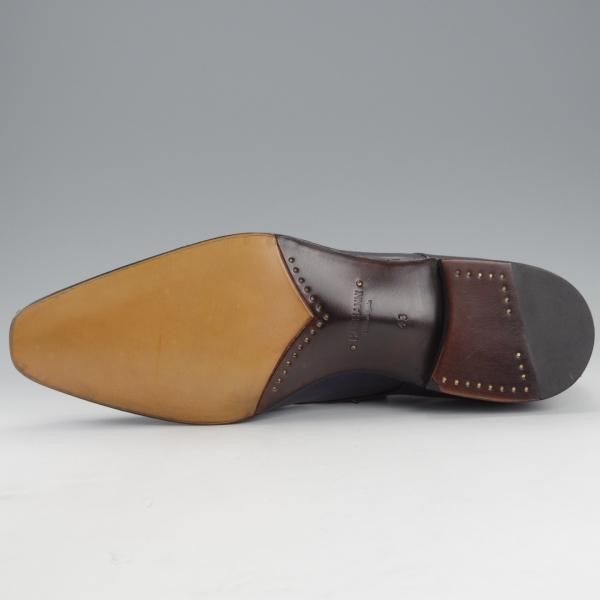 未使用★(スペイン製)マグナーニ・セレクション SIZE 43【定価￥90,720-★シャドウステッチ仕様/チャッカブーツ】紺/MAGNANNI★i692