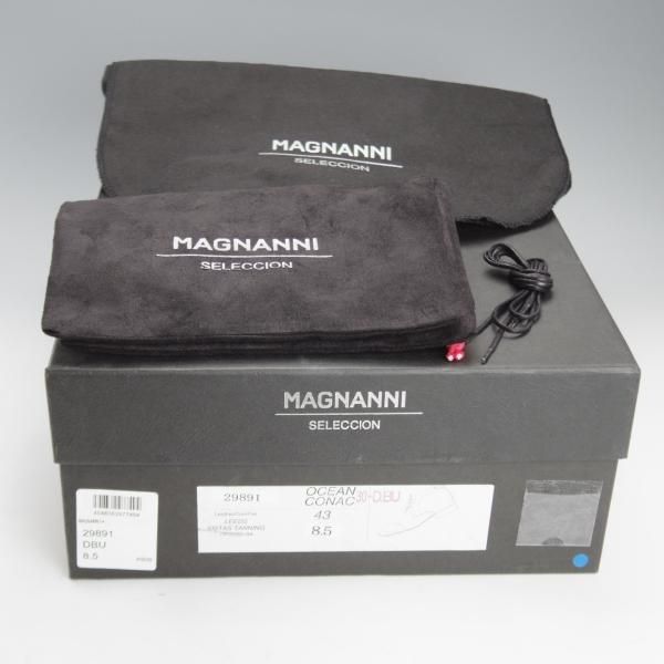 未使用★(スペイン製)マグナーニ・セレクション SIZE 43【定価￥90,720-★シャドウステッチ仕様/チャッカブーツ】紺/MAGNANNI★i692