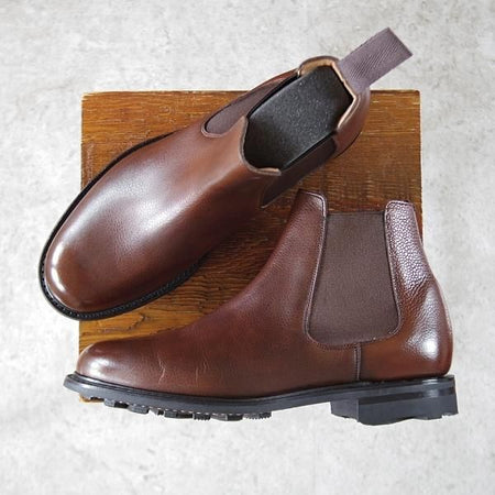 極美品★チャーチ 65G/UK6.5【同系モデル定価￥181,500-★リッジウェイソール/NUNTON2】103ラスト/サイドゴアブーツ/濃茶/Church's★i693