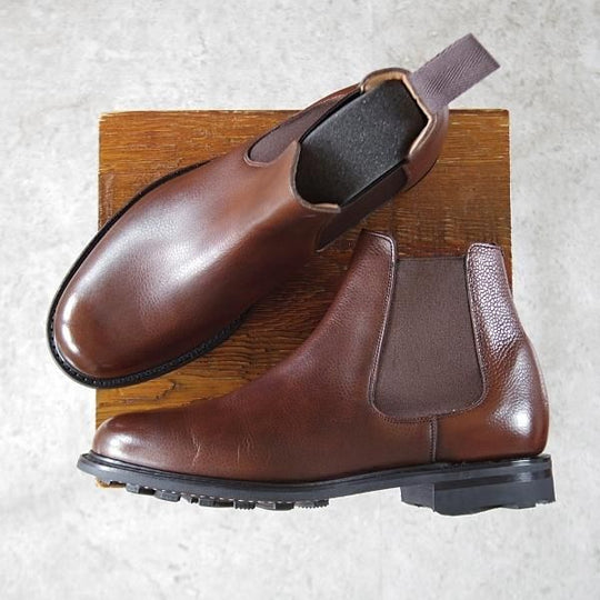 極美品★チャーチ 65G/UK6.5【同系モデル定価￥181,500-★リッジウェイソール/NUNTON2】103ラスト/サイドゴアブーツ/濃茶/Church's★i693