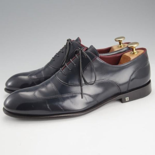 ★(仏)ルイ・ヴィトン SIZE 6【★ブラインドブローグ/紺】ポリッシュレザー/メンズ/LOUIS VUITTON★i694