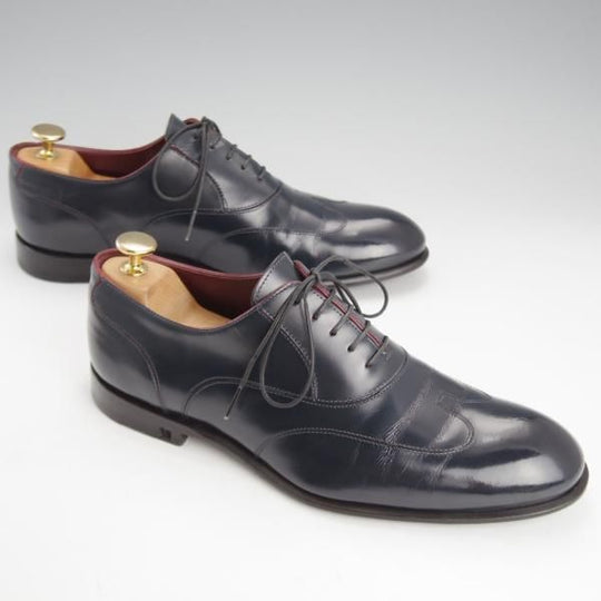 ★(仏)ルイ・ヴィトン SIZE 6【★ブラインドブローグ/紺】ポリッシュレザー/メンズ/LOUIS VUITTON★i694