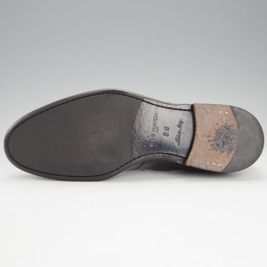 ★(仏)ルイ・ヴィトン SIZE 6【★ブラインドブローグ/紺】ポリッシュレザー/メンズ/LOUIS VUITTON★i694