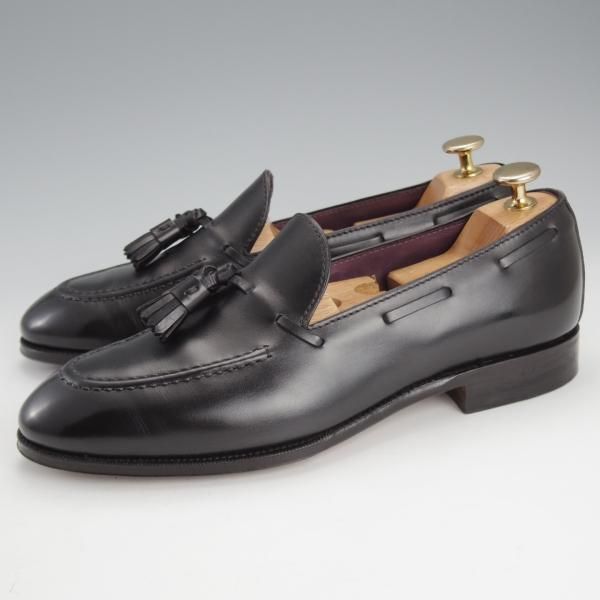 極美品★(スペイン製)CARMINA/カルミナ SIZE 6【定価￥75,900-★タッセルローファー/80215】UETAMラスト/カーフ/黒/メンズ★i695