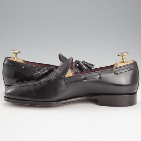 極美品★(スペイン製)CARMINA/カルミナ SIZE 6【定価￥75,900-★タッセルローファー/80215】UETAMラスト/カーフ/黒/メンズ★i695