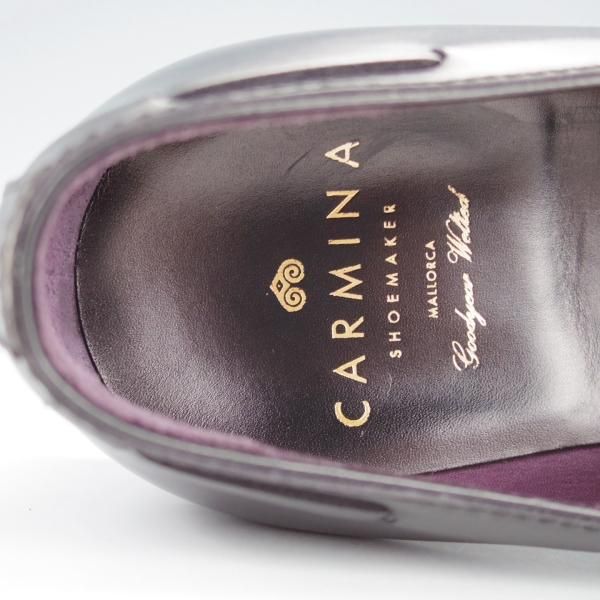 極美品★(スペイン製)CARMINA/カルミナ SIZE 6【定価￥75,900-★タッセルローファー/80215】UETAMラスト/カーフ/黒/メンズ★i695