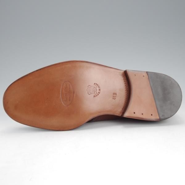 未使用★(伊)ペルーゾ SIZE 41.5【貴重★ブラックラピド製法/バーニーズNY別注】モンクストラップ/グレインレザー/茶/PELUSO★i696