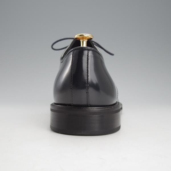 ほぼ試着程度★(伊)ボッティチェリ SIZE 45【★プレ—ントゥ/紺】ポリッシュレザー/メンズ/Botticelli★i697