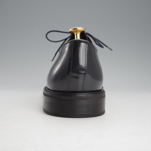 ほぼ試着程度★(伊)ボッティチェリ SIZE 45【★プレ—ントゥ/紺】ポリッシュレザー/メンズ/Botticelli★i697