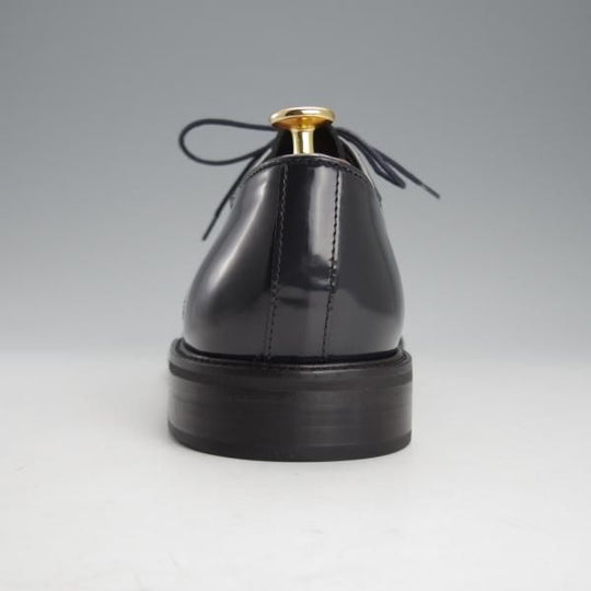 ほぼ試着程度★(伊)ボッティチェリ SIZE 45【★プレ—ントゥ/紺】ポリッシュレザー/メンズ/Botticelli★i697