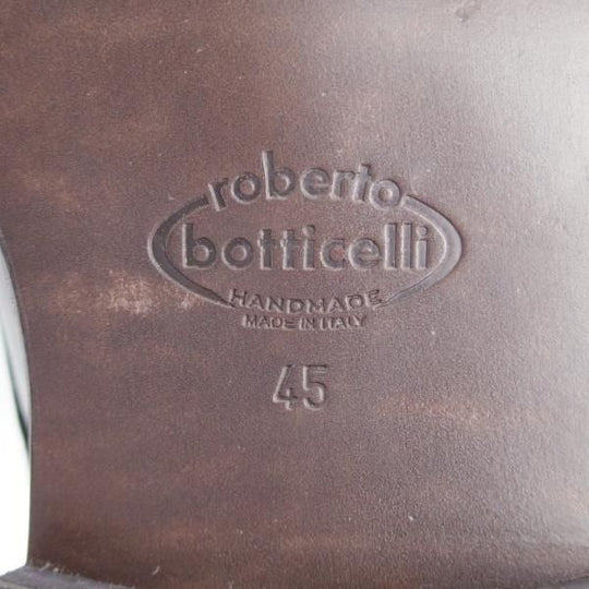 ほぼ試着程度★(伊)ボッティチェリ SIZE 45【★プレ—ントゥ/紺】ポリッシュレザー/メンズ/Botticelli★i697