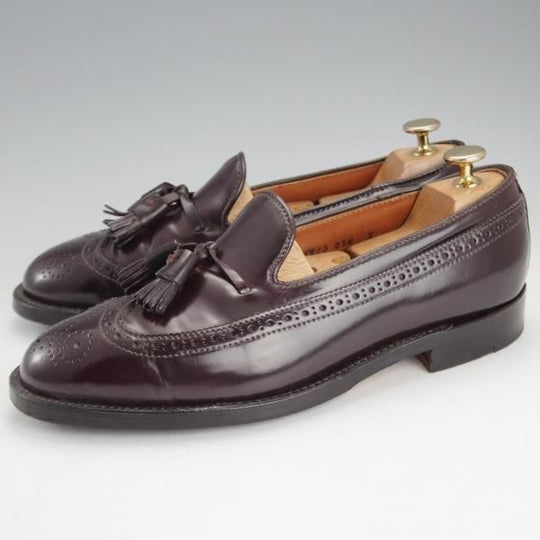 極上★オールデン 7D【現行定価17万円程度★コードバン仕様/ユナイテッドアローズ別注】3905/タッセルローファー/赤茶/ALDEN★i699