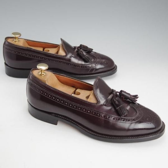 極上★オールデン 7D【現行定価17万円程度★コードバン仕様/ユナイテッドアローズ別注】3905/タッセルローファー/赤茶/ALDEN★i699