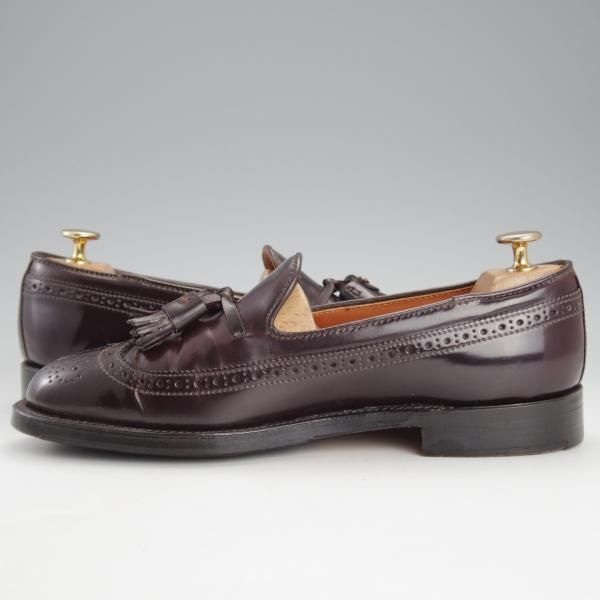 極上★オールデン 7D【現行定価17万円程度★コードバン仕様/ユナイテッドアローズ別注】3905/タッセルローファー/赤茶/ALDEN★i699