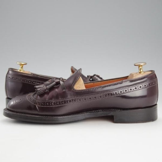 極上★オールデン 7D【現行定価17万円程度★コードバン仕様/ユナイテッドアローズ別注】3905/タッセルローファー/赤茶/ALDEN★i699