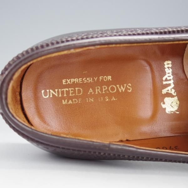 極上★オールデン 7D【現行定価17万円程度★コードバン仕様/ユナイテッドアローズ別注】3905/タッセルローファー/赤茶/ALDEN★i699