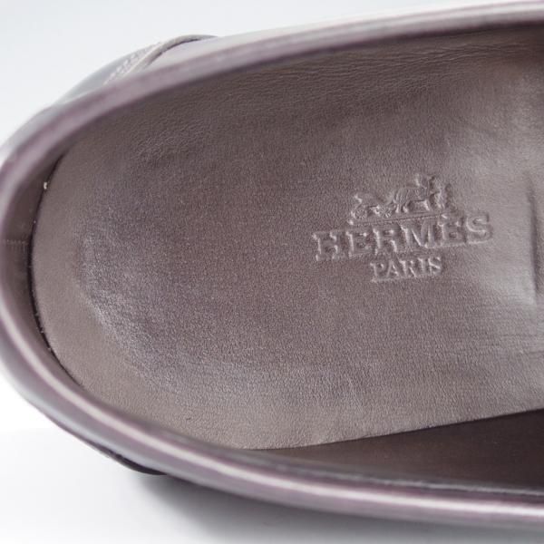 極美品★ジョンロブ UK7【貴重★エルメス別注/HERMES/ミュージアムカーフ】HENRI/H513ラスト/コインローファー/黒/JOHN LOBB★i701