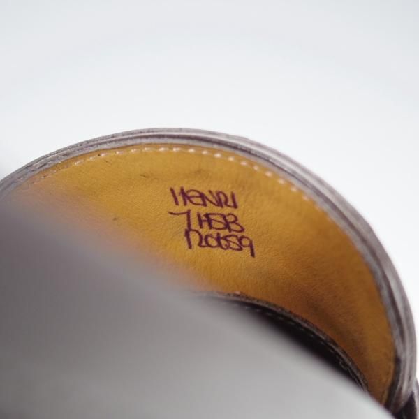 極美品★ジョンロブ UK7【貴重★エルメス別注/HERMES/ミュージアムカーフ】HENRI/H513ラスト/コインローファー/黒/JOHN LOBB★i701