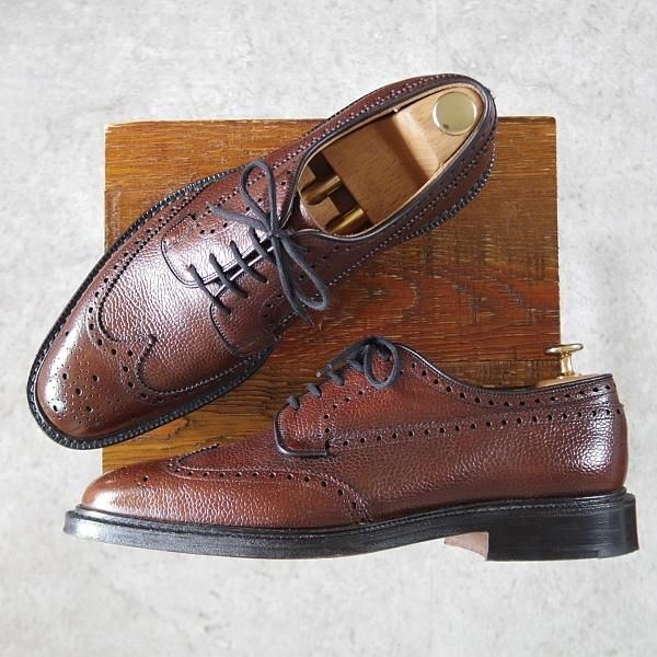 極美品★チャーチ 80F/UK8【現行定価￥198,000-★グラフトン/GRAFTON】173ラスト/フルブローグ/グレインレザー/茶/メンズ/Church's★i704