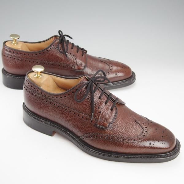 極美品★チャーチ 80F/UK8【現行定価￥198,000-★グラフトン/GRAFTON】173ラスト/フルブローグ/グレインレザー/茶/メンズ/Church's★i704