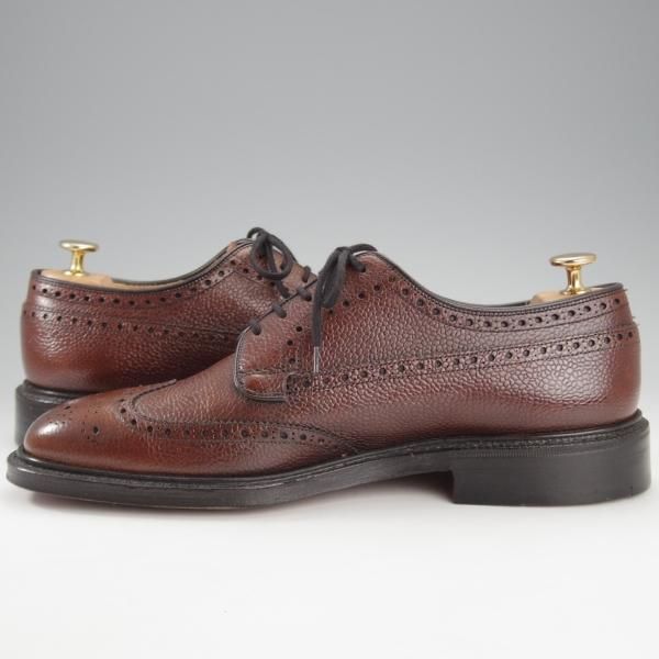 極美品★チャーチ 80F/UK8【現行定価￥198,000-★グラフトン/GRAFTON】173ラスト/フルブローグ/グレインレザー/茶/メンズ/Church's★i704