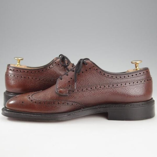 極美品★チャーチ 80F/UK8【現行定価￥198,000-★グラフトン/GRAFTON】173ラスト/フルブローグ/グレインレザー/茶/メンズ/Church's★i704