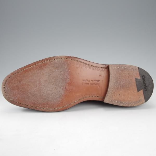 極美品★チャーチ 80F/UK8【現行定価￥198,000-★グラフトン/GRAFTON】173ラスト/フルブローグ/グレインレザー/茶/メンズ/Church's★i704