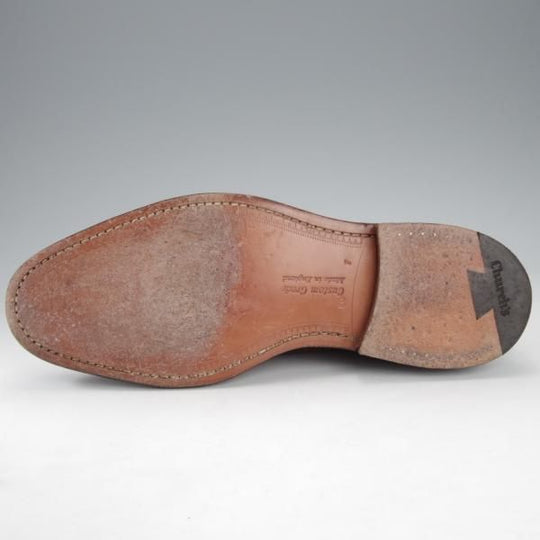 極美品★チャーチ 80F/UK8【現行定価￥198,000-★グラフトン/GRAFTON】173ラスト/フルブローグ/グレインレザー/茶/メンズ/Church's★i704