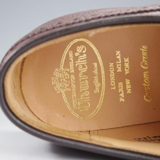 極美品★チャーチ 80F/UK8【現行定価￥198,000-★グラフトン/GRAFTON】173ラスト/フルブローグ/グレインレザー/茶/メンズ/Church's★i704