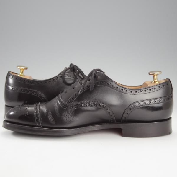 極上★チャーチ 65F/UK6.5【定価￥155,100-★ディプロマット/DIPLOMAT】173ラスト/セミブローグ/カーフ/黒/メンズ/Church's★i708