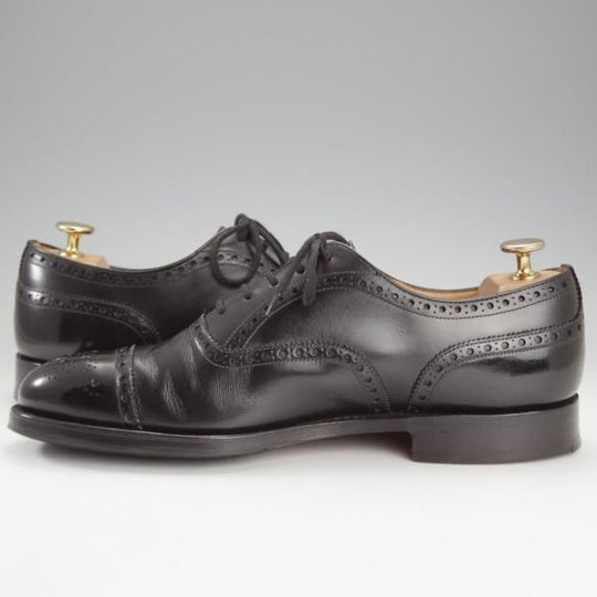 極上★チャーチ 65F/UK6.5【定価￥155,100-★ディプロマット/DIPLOMAT】173ラスト/セミブローグ/カーフ/黒/メンズ/Church's★i708