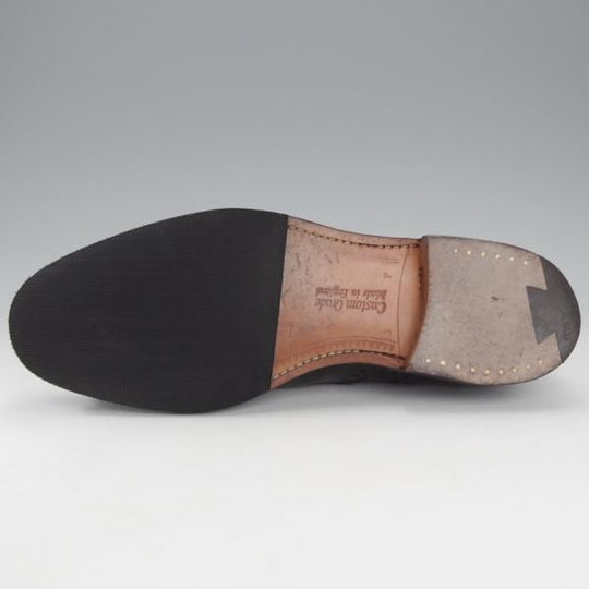 極上★チャーチ 65F/UK6.5【定価￥155,100-★ディプロマット/DIPLOMAT】173ラスト/セミブローグ/カーフ/黒/メンズ/Church's★i708