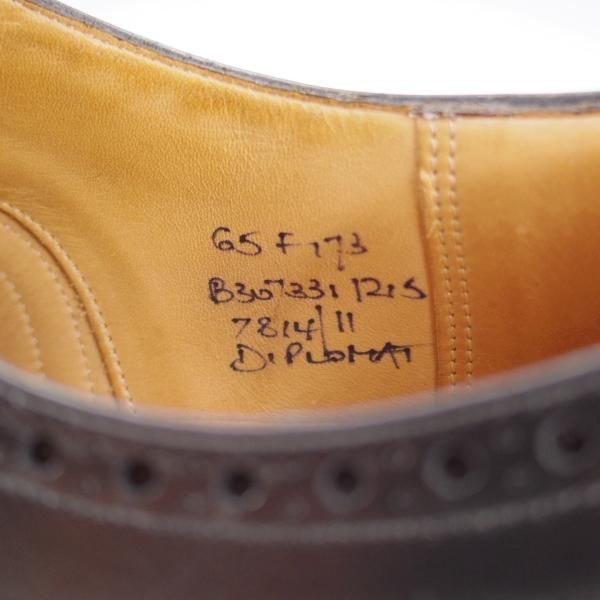 極上★チャーチ 65F/UK6.5【定価￥155,100-★ディプロマット/DIPLOMAT】173ラスト/セミブローグ/カーフ/黒/メンズ/Church's★i708