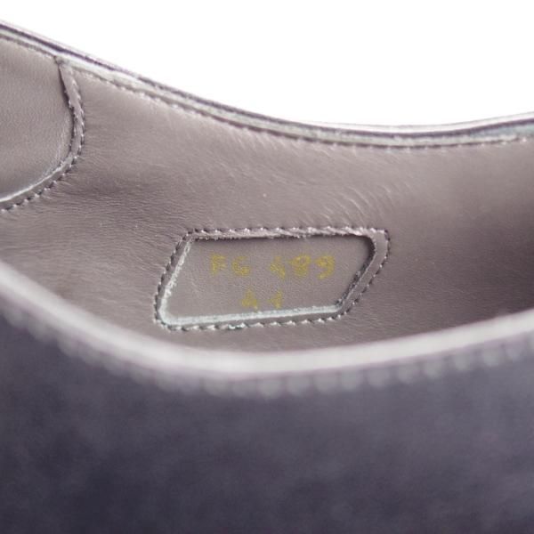 極美品★(伊)F.LLIジャコメッティ SIZE 41【定価￥101,200-★ハンドソーンウェルテッド製法/黒】ストレートチップ/Giacometti★i712