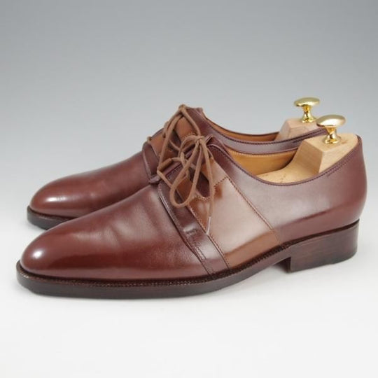 極上★ジョンロブ パリ UK7程度【時価130万円程度★ビスポーク品/ギリーシューズ】プレーントゥ/カーフ/茶/メンズ/JOHN LOBB PARIS★i713