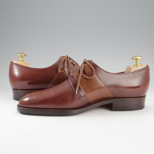 極上★ジョンロブ パリ UK7程度【時価130万円程度★ビスポーク品/ギリーシューズ】プレーントゥ/カーフ/茶/メンズ/JOHN LOBB PARIS★i713