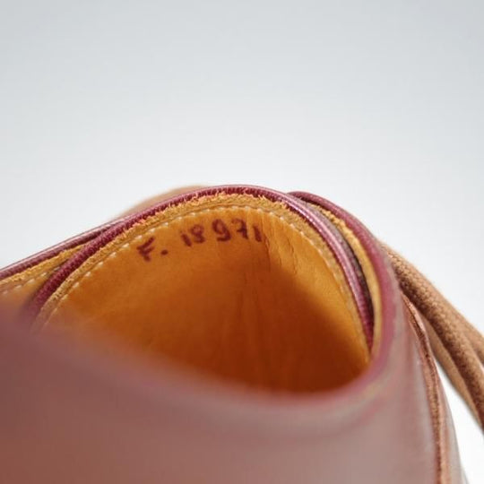 極上★ジョンロブ パリ UK7程度【時価130万円程度★ビスポーク品/ギリーシューズ】プレーントゥ/カーフ/茶/メンズ/JOHN LOBB PARIS★i713