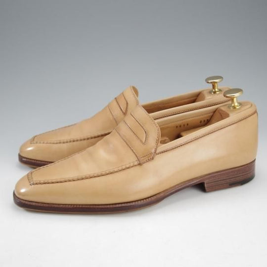 極上★(伊)STEFANO BI/ステファノビ SIZE 6【貴重★ISETAN別注/ローファー】スリッポン/カーフ/薄茶/伊勢丹★i715