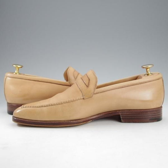 極上★(伊)STEFANO BI/ステファノビ SIZE 6【貴重★ISETAN別注/ローファー】スリッポン/カーフ/薄茶/伊勢丹★i715