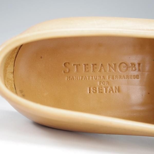 極上★(伊)STEFANO BI/ステファノビ SIZE 6【貴重★ISETAN別注/ローファー】スリッポン/カーフ/薄茶/伊勢丹★i715