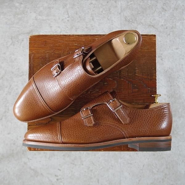 ロブス 本革 シボ加工 ダブルモンク ハイカットブーツ 27cm ロブス 本革 シボ加工 ダブルモンク ハイカットブーツ 27cm JOHN