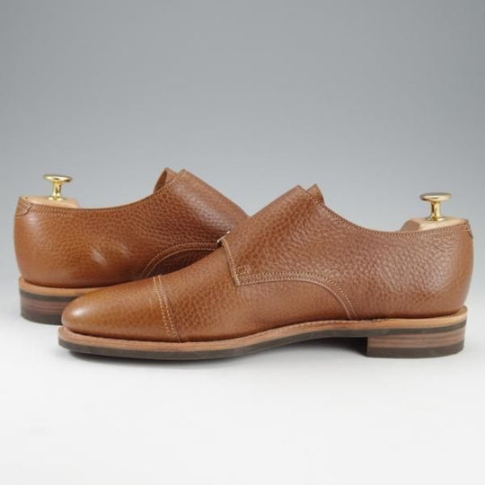 未使用★ジョンロブ 7E【モデル定価￥216,700-★WILLIAM/ウィリアム/TENSILE】9795ラスト/ダブルモンク/シボ革/薄茶/JOHN LOBB★i716