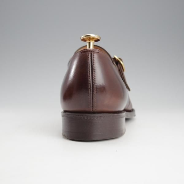 極上★チャーチ 70F/UK7【貴重★100ラスト/EXMOUTH】モンクストラップ/ネバダカーフ/濃茶/メンズ/Church's★i717