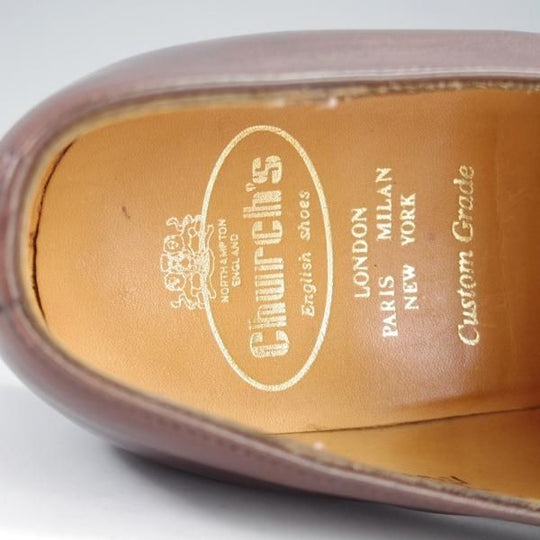 極上★チャーチ 70F/UK7【貴重★100ラスト/EXMOUTH】モンクストラップ/ネバダカーフ/濃茶/メンズ/Church's★i717