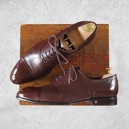 極上★(仏)ルイ・ヴィトン SIZE 6.5【★ストレートチップ/濃茶】カーフ/メンズ/LOUIS VUITTON★i718