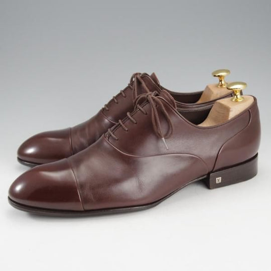 極上★(仏)ルイ・ヴィトン SIZE 6.5【★ストレートチップ/濃茶】カーフ/メンズ/LOUIS VUITTON★i718