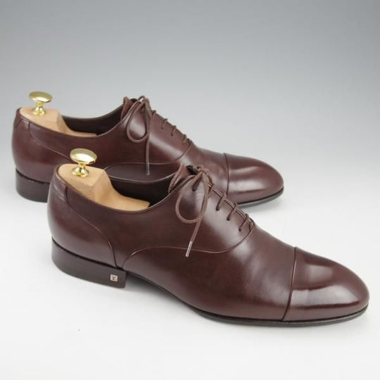 極上★(仏)ルイ・ヴィトン SIZE 6.5【★ストレートチップ/濃茶】カーフ/メンズ/LOUIS VUITTON★i718